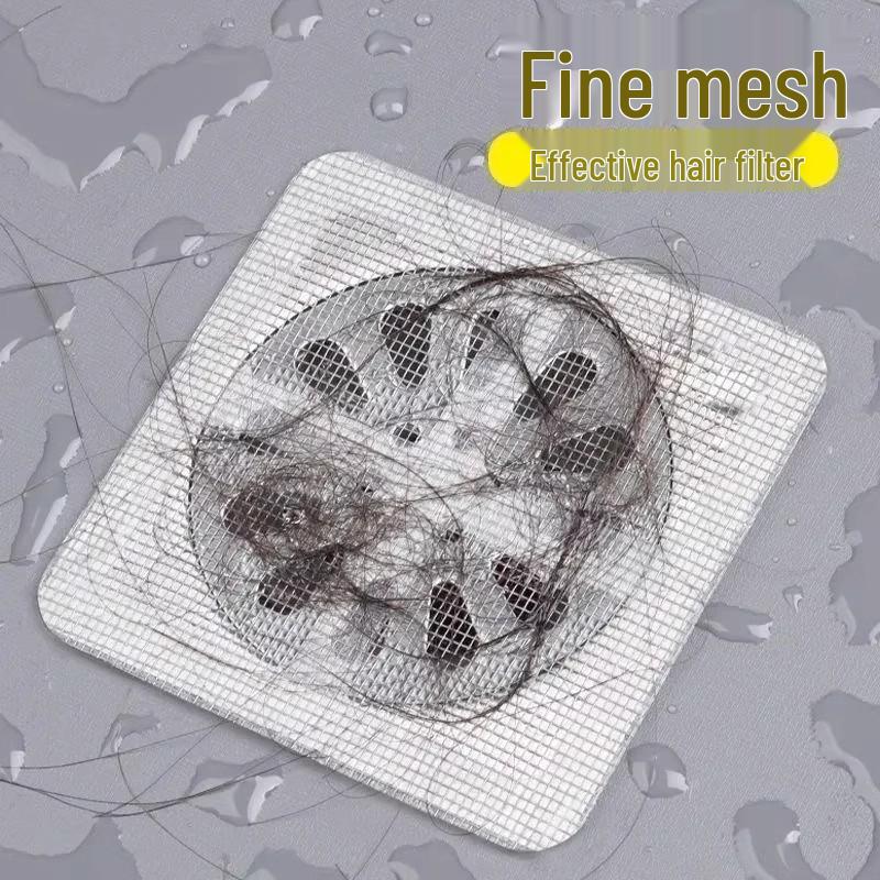 Disposable Floor Drain Hair Filter Sticker for Kitchen, Sink, and Bathroom Sewer
