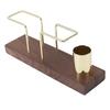 Cocktail Napkin Holder Multifunctional Elegant Design Wood Base Iron Standing Napkin Dispenser