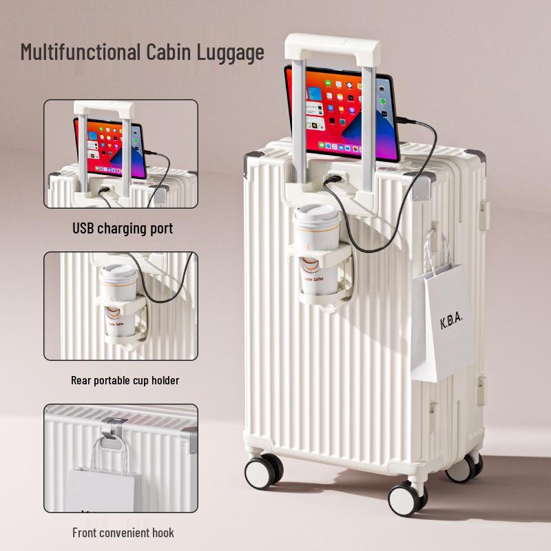 2025 Multifunctional Trolley Suitcase: Durable Japanese Design for Men, Women & Students with Leather Finish & Combo Lock