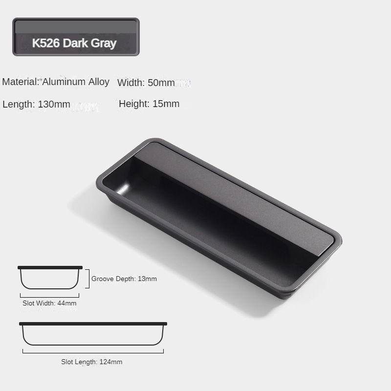 Modern Sliding Door Concealed Handle Slotted Embedded Buckle Furniture Handles Wardrobe Push Pull Hidden Kitchen Cabinet Knobs