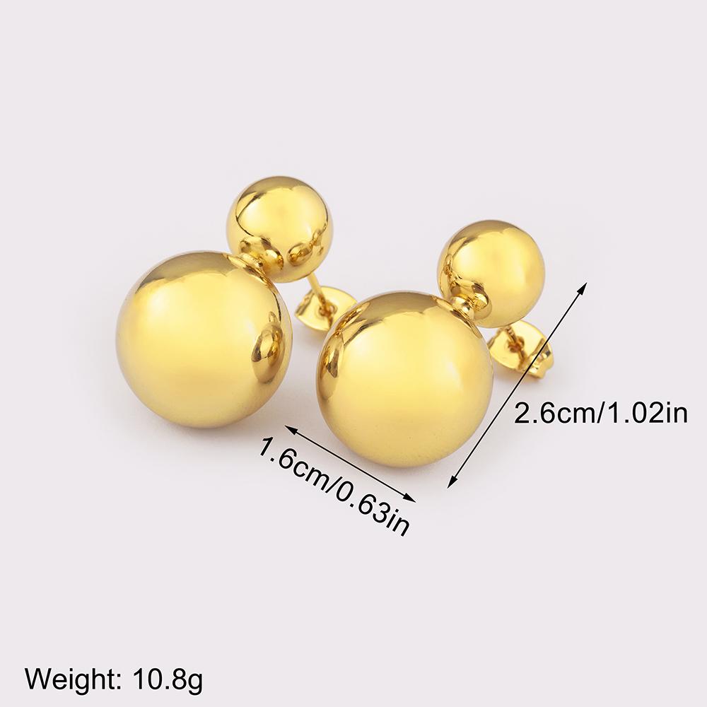 Nidin New Trendy Heart/Round Ball/Rugby Shape Personality Design Earrings For Women Vintage Ear Jewelry Anniversary Party Gifts