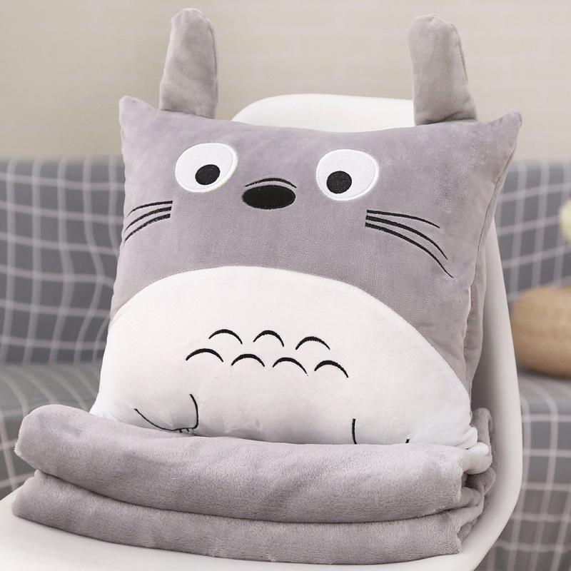 Cartoon Pillow Blanket Nap Pillow Air Conditioner Quilt Dual-use Multifunctional Winter Cushion Blanket