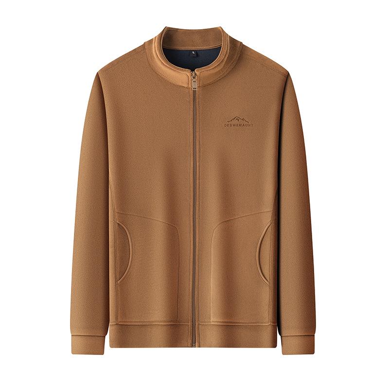 Thickened Double-Sided Coral Fleece Jacket Hoodie – New Autumn/Winter Warm Stand Collar Cardigan with Zipper