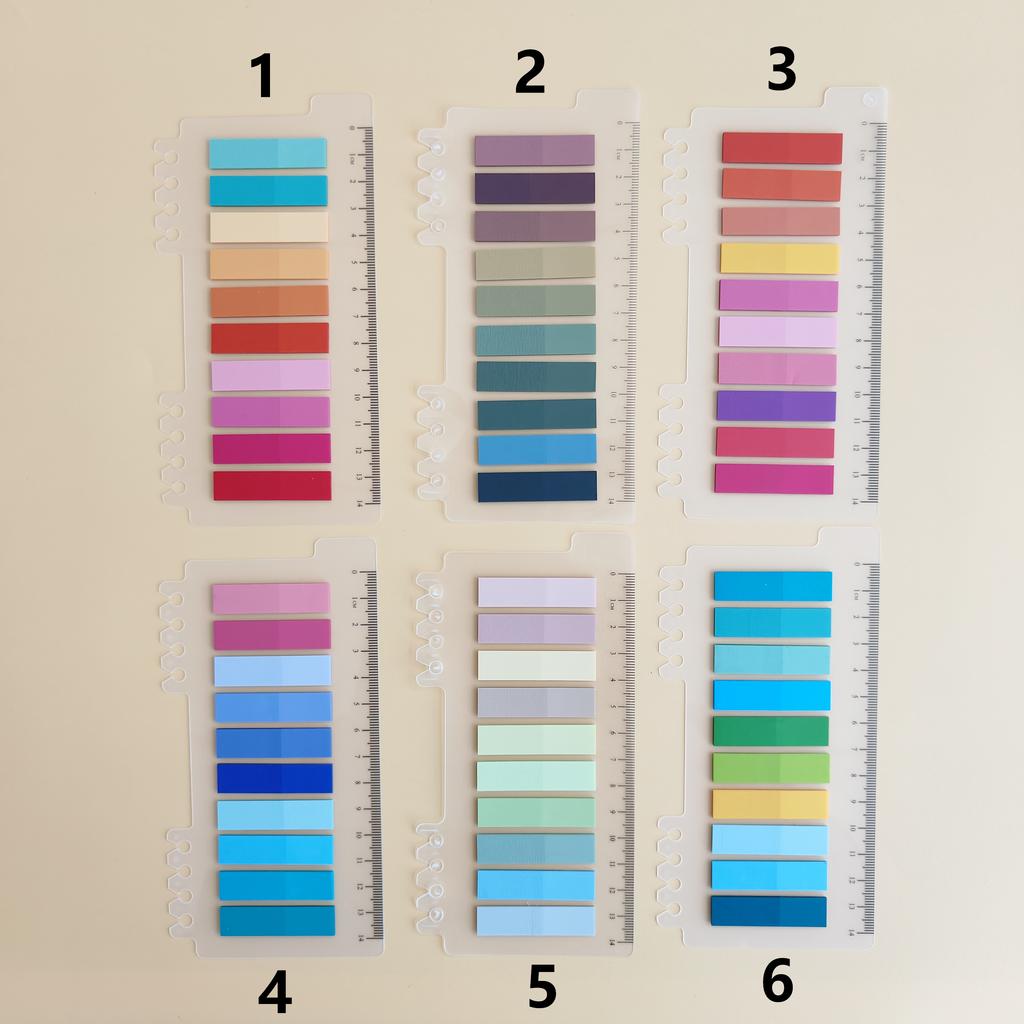 6Packs/Set Transparent Sticky Notes Self-Adhesive BookMarkers Annotation Reading Book Clear Tab Kawaii Cute Stationery