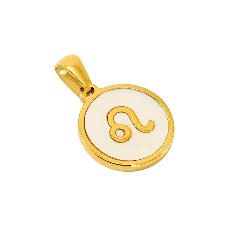 New 18K white shell constellation titanium steel pendant French temperament versatile commuter necklace