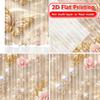 2D Flat Printing  2pcs Elegance Blooms Chic Fashionable Curtains Prints Light Filtering Curtains Festive Decorative for Living
