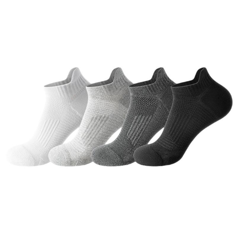Running Socks, Men's Summer Thin Short Socks, Towel Bottom, Sweat-absorbing Mesh, Breathable, Professional Outdoor Sports Marathon Socks
