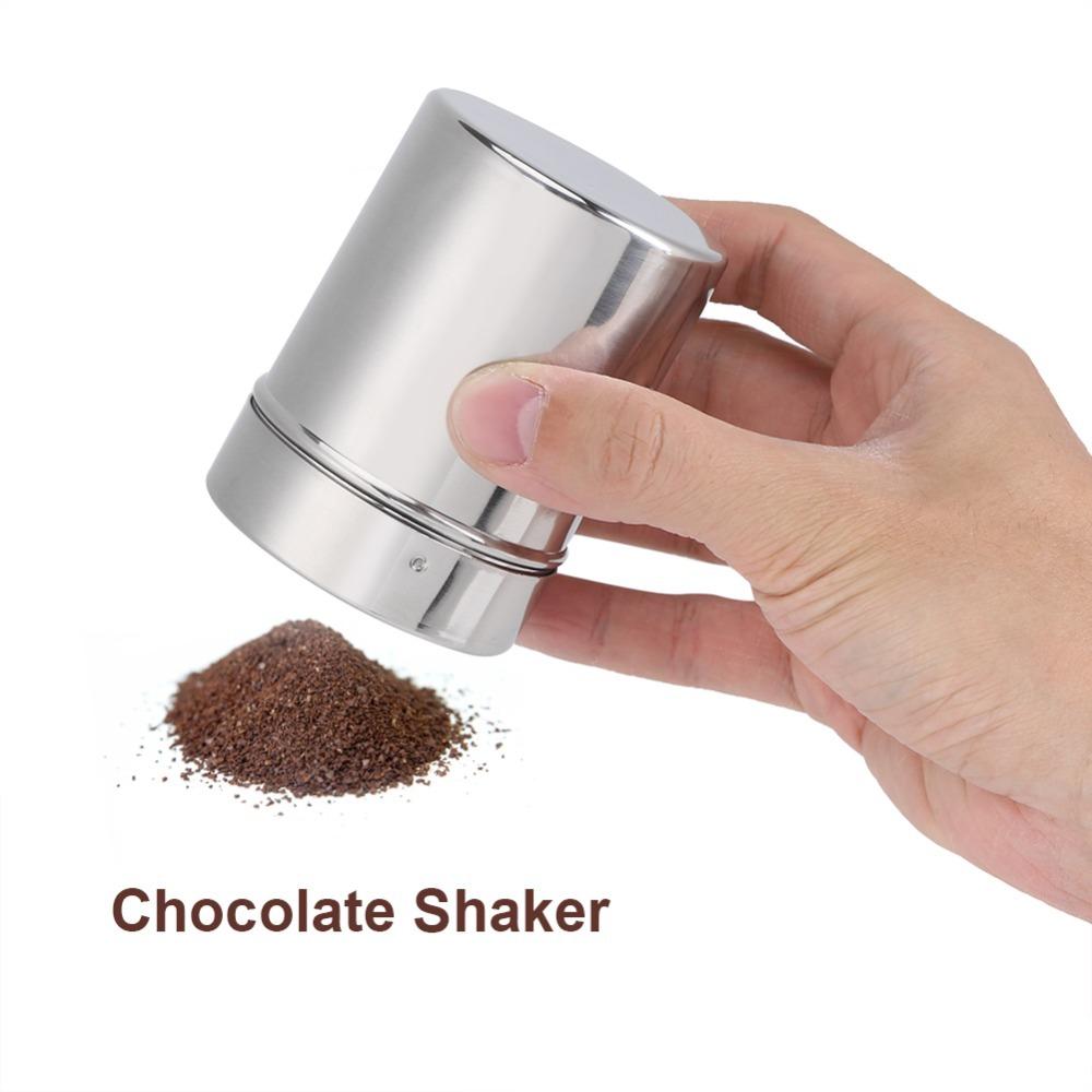 Stainless Steel Chocolate Shaker Fine Mesh Coffee Powder Shaker Durable Powder Dispenser Cocoa