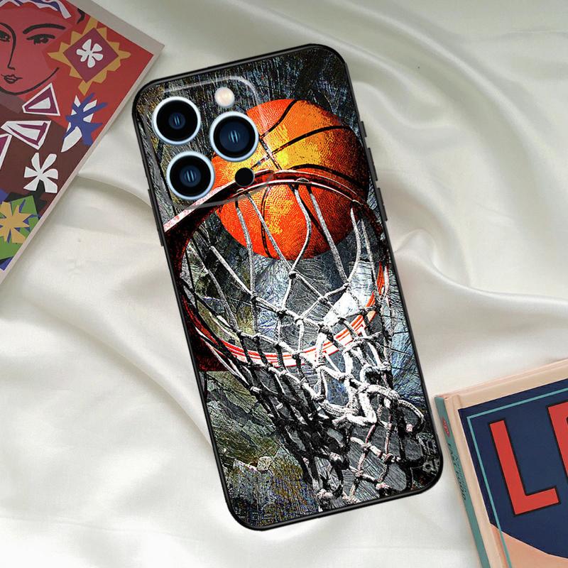 Basketball Basket Case For iPhone 15 14 13 12 11 Pro Max XR X XS Max 7 8 Plus SE 2020 12 13 Mini Back Cover