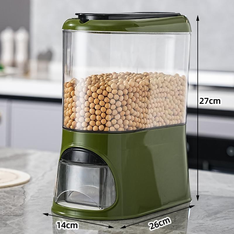 

1PC Storage Box - Home Kitchen Storage - Sealed Storage Grain Bucket - Coarse Grain Rice Bucket - Pet Food Storage темно-зеленого