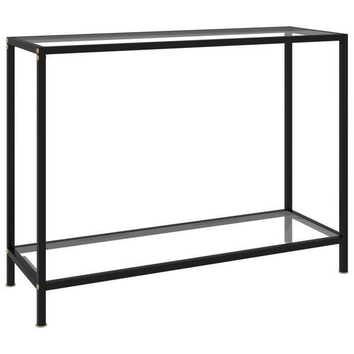 VidaXL Table console Transparent 100x35x75 cm Verre trempé 322835