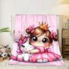 Rainbow Unicorns Garden Blanket Flannel Blanket for bed, sofa, Camping, Hiking, Picnic Essentials, gift for family Fan gifts