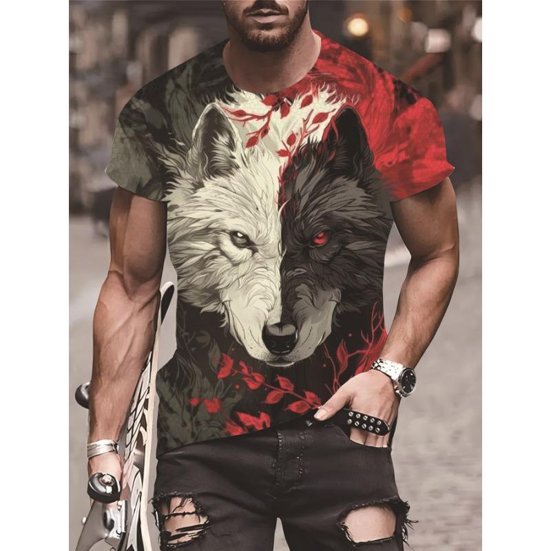 Men's T-shirt Creative Personality Skull 3D Digital Printing Short Sleeve Round Neck T-shirt