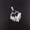 Amethyst Gemstone 925 Sterling Silver Jewelry Pendant 1.43" For Wedding Gift CP-38-14