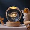 3D 6cm 8cm 10cm Carving Crystal Ball Illusion NightLamp Led Round Solid Wood USB Decor Handicraft 3d Art Glass Ball Night Light