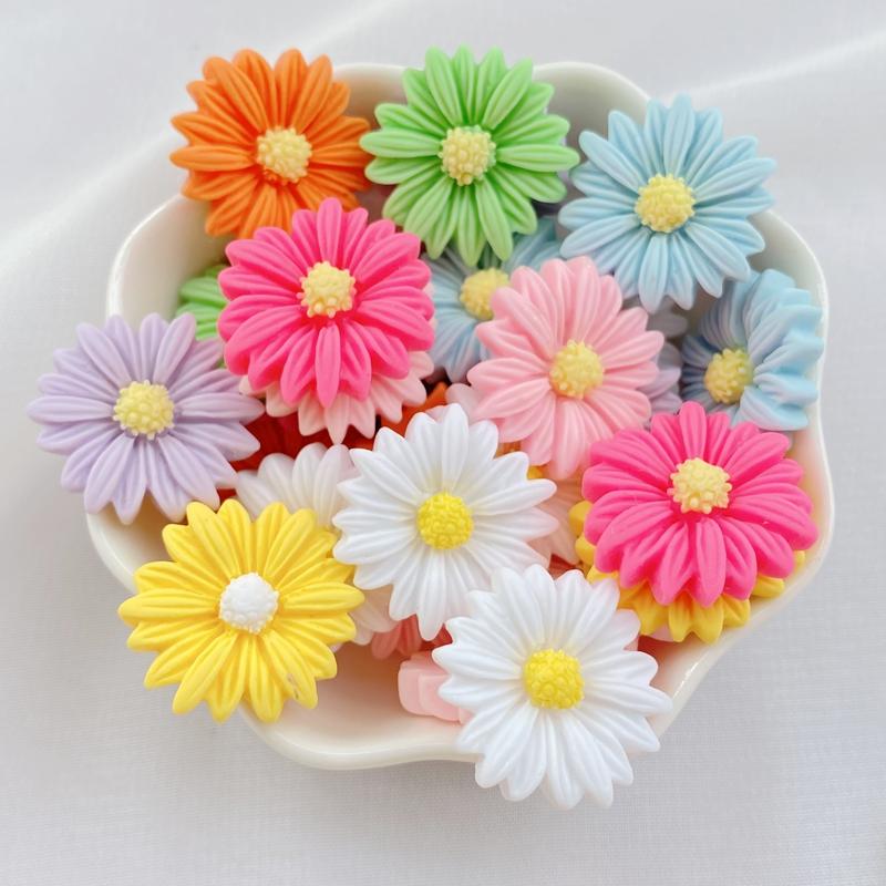 

12Pcs New Cute Cartoon Chrysanthemum Series Flat Back Resin Scrapbooking DIY Jewelry Hairpin Craft Decoration Accessorie