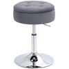 Bar Stool, Bistro Stool with Storage Space, Swivel Bar Chair, Height-adjustable Kitchen Stool with Velvet Cover, 39x39x65 cm, Grey