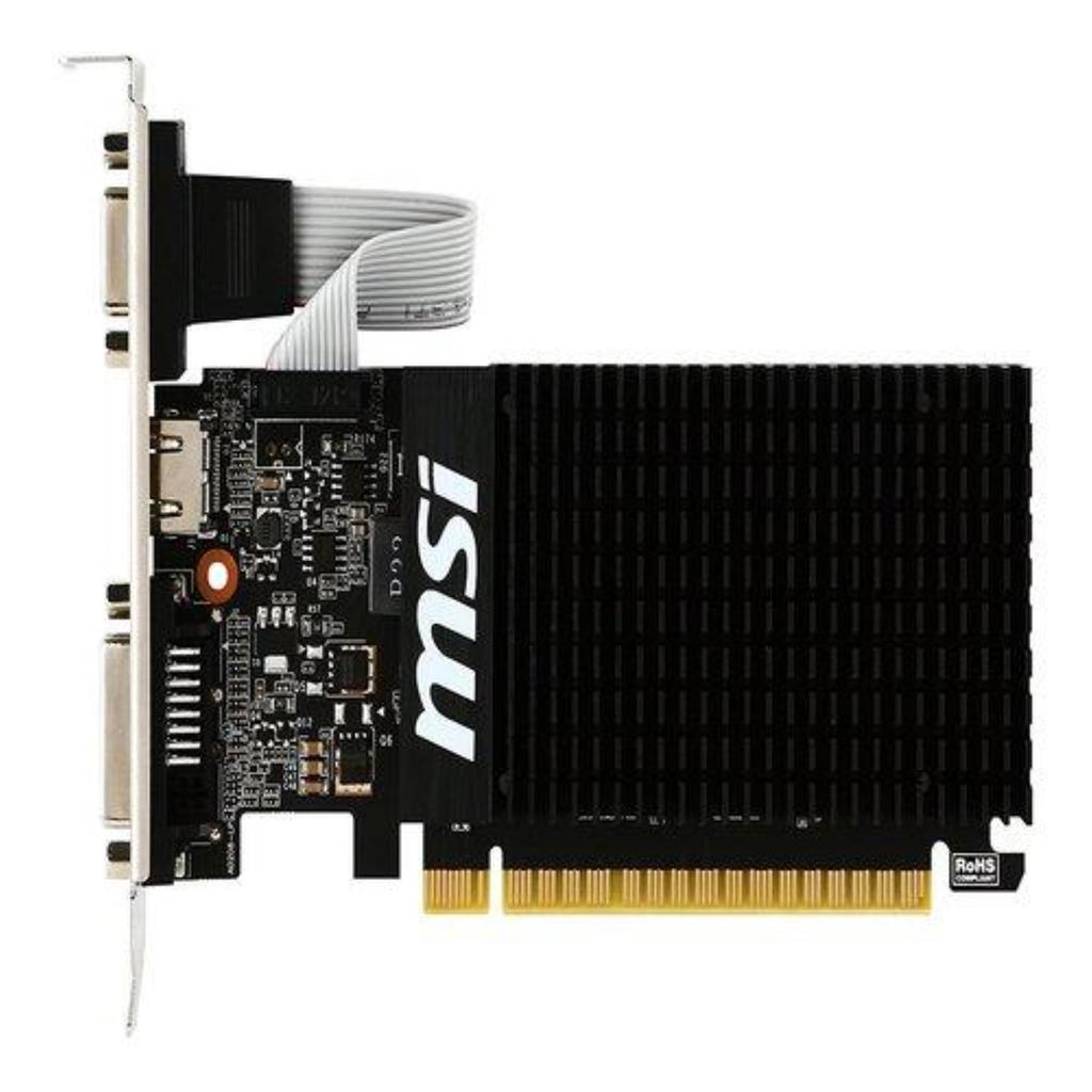 MSI Fanless Low Profile GeForce GT 710 Graphics Card with 2GB Memory GT 710 2GD3H LP