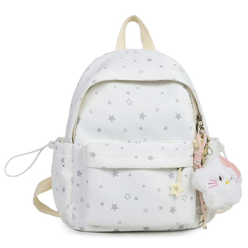 Schoolbag Candy Color Little Star School Bag Female Versatile Junior High School Student Small Fresh Backpack Girls College Style Travel Backpack