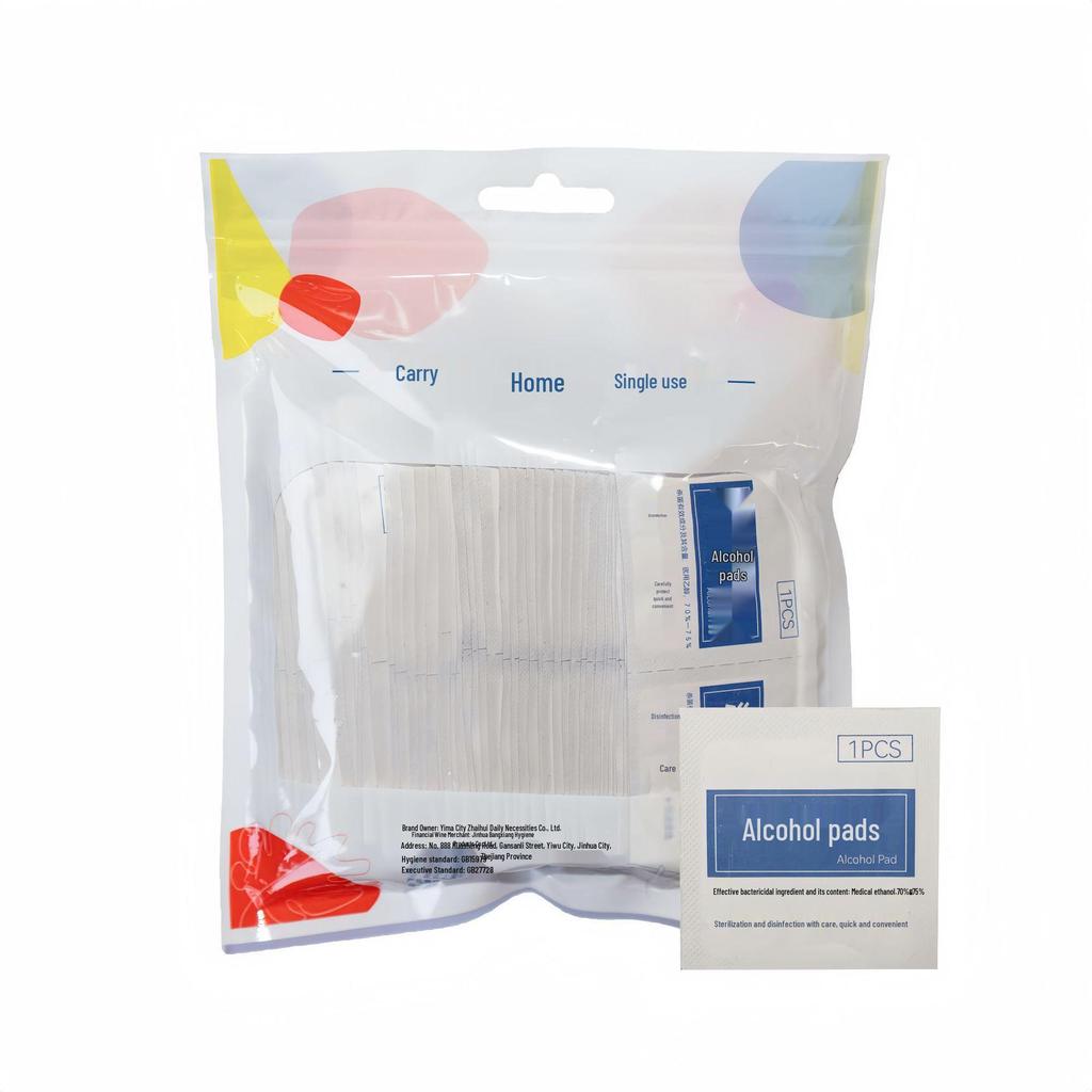 Pocket-Sized Travel Alcohol Wipes - 8 Portable Packs for Cleaning & Hygiene