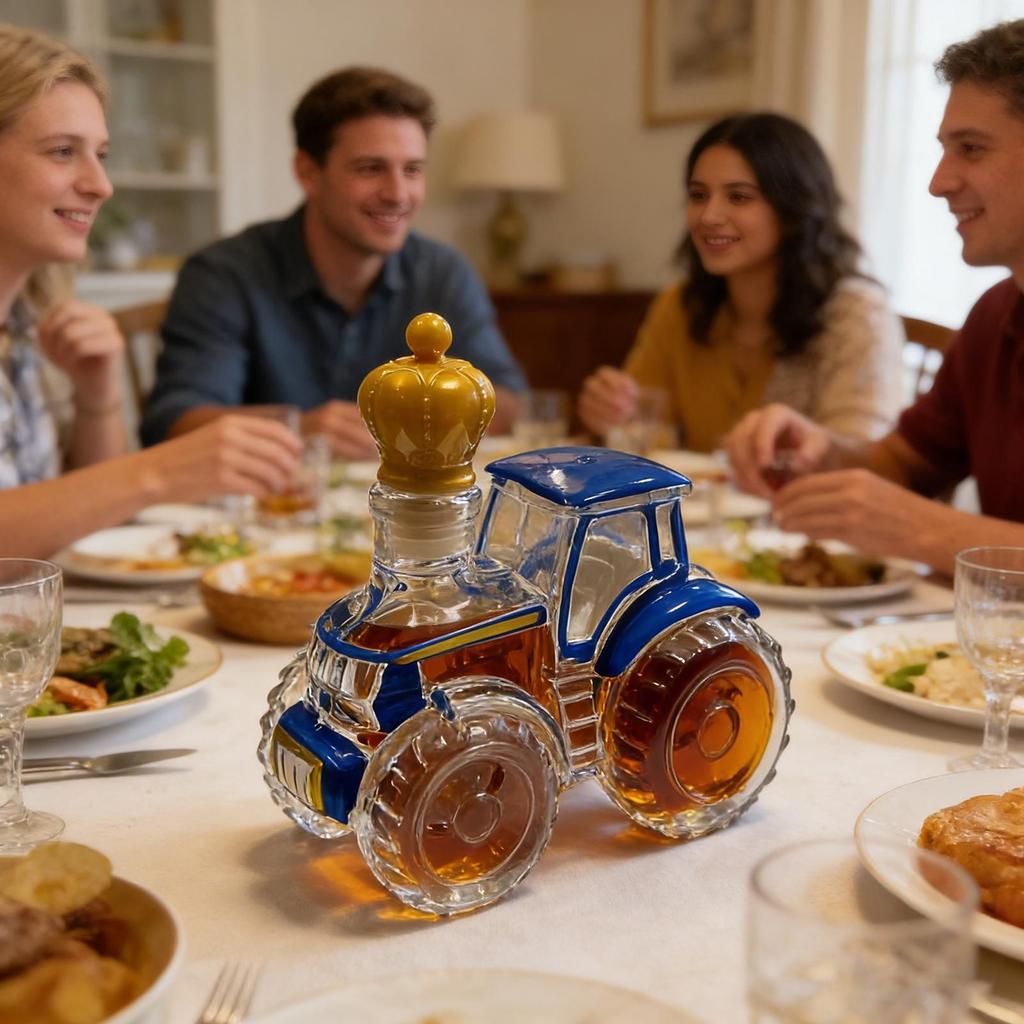 Decanters for Alcohol Empty Funny Tractor Glass Liquor Bottle Whiskey Decanter for Wine Tequila Brandy Vodka Home Decor Bar