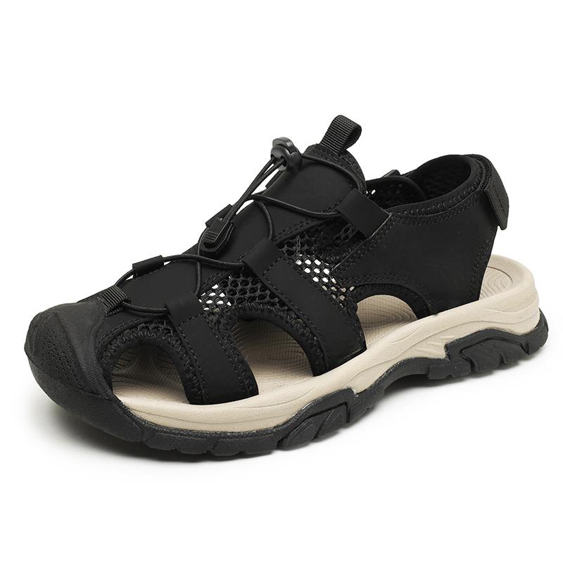 Fashion High Quality Casual Leather Shoes For Men British Style Classic Outdoor Antiskid Breathable Sandals Soft Bottom Walking Sneakers