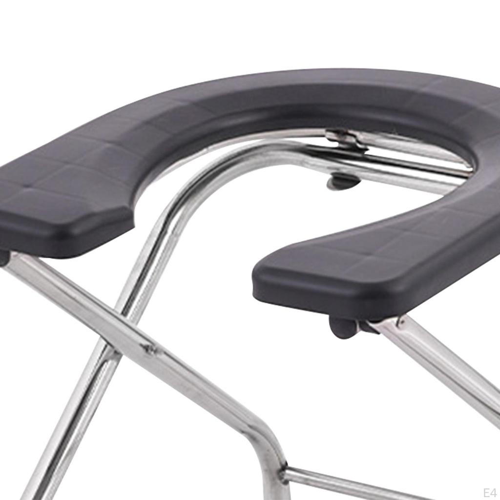 Foldable Toilet Seat Bedside Commode Elderly Squat Stool for Bathroom