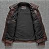 Heavy Industry M65 Jagd Rindslederjacke Herren Werkzeug Vintage Rot Braun Echtleder MäntelÜbergröße