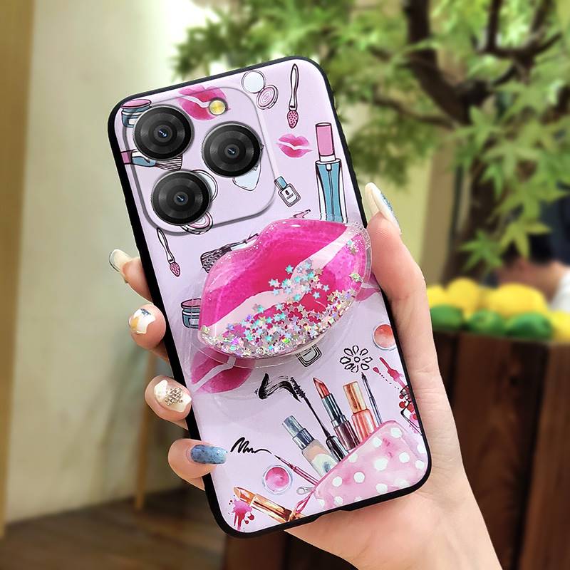 Anti-knock Simplicity Phone Case For Blackview Shark9 5G Durable Quicksand TPU Phone Lens Protection Cartoon Soft Case