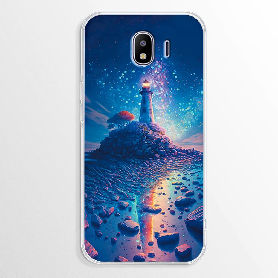 Marble Case For Samsung Galaxy J4 2018 Case J400 J400F Soft TPU Cover For Samsung Galaxy J4 Plus J 4 J4+ Case J415F Fundas Cover