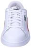Кроссовки Puma Smash 3.0 L Leather Teenager белый/клубный красный/клубный темно-синий