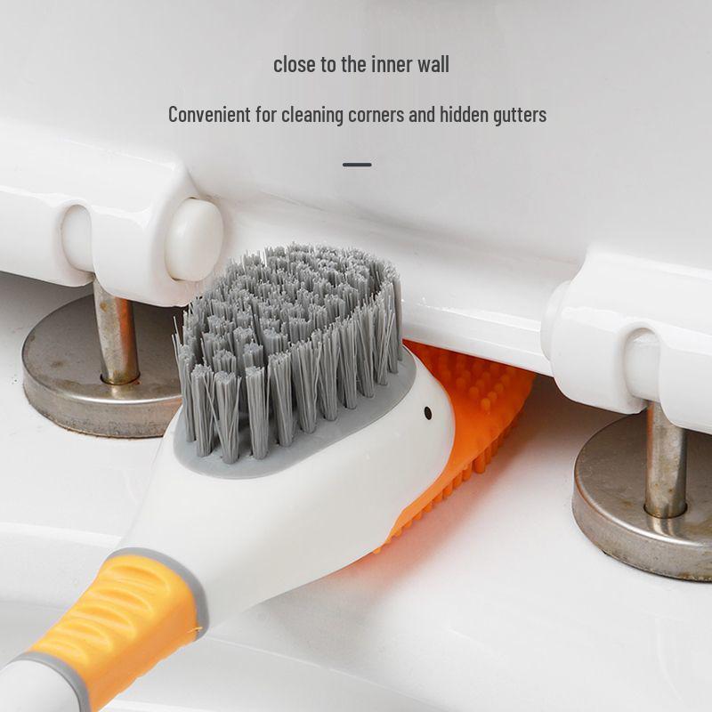 Creative Wall-Mounted Soft Bristle Toilet Brush with Long Handle