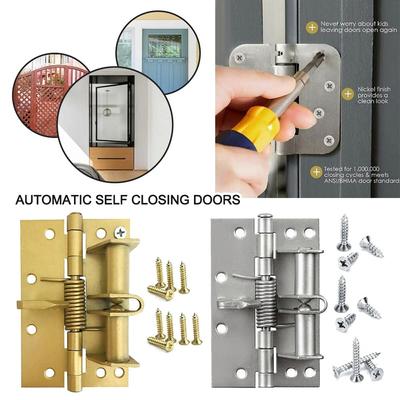 Furniture Spring 90 Degrees Positioning Hinge Furniture Supplies Automatic Closing Spring Self-aligning Hinge