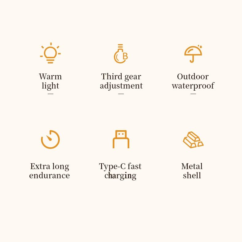 LED USB Desk Lamp Outdoor Emergency Flashlight Rechargeable Metal Vintage Hanging Camping Lamp Hanging Tent Lamp horse lantern