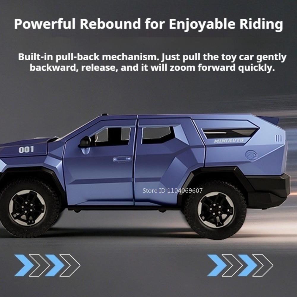 1:24 Rezvani Vengeance Toy Model Off-road Cars Alloy Diecast Shock Absorption Doors Opened Sound Light for Boys Educational Toys