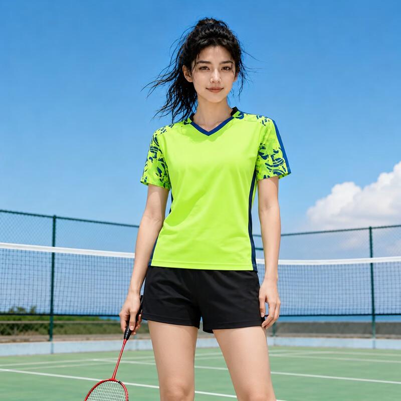 CENPIN Women s Moisture-Wicking Quick-Dry V-Neck Short Sleeve T-Shirt L