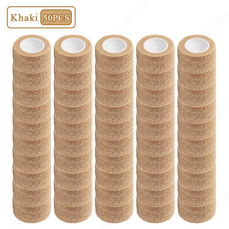1/5/10/30/50PCS Self-adhesive Bandage Flexible Stretch Sports Elastic Tape for Sprains and Swelling Finger Protection Bandage