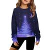 Girls' Hooded Knitted Pullover Round Neck Long Sleeve Top