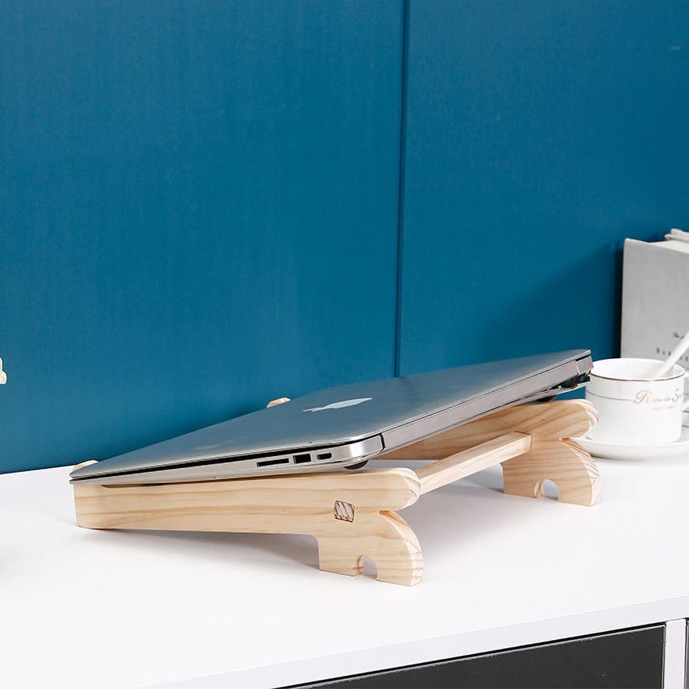 1 Pcs Wooden Universal Laptop Stand Detachable Wooden Stand Suitable for Laptop Cooling Stand