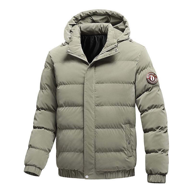 

Осінь-зима Повсякденні теплі товсті чоловічі куртки-парки Harajuku Down Coat Чоловіча парка з капюшоном Верхній одяг Хлібна куртка 4XL зелений