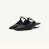 Pointed Toe Mid Heel Women's Slippers Square Heel Shallow Ladies Shoes On Sale 2025 Brand Outside Slip-On Party Modern Slippers