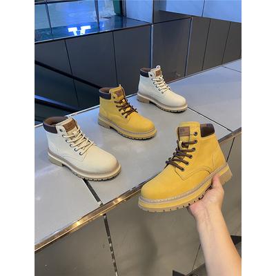 Bumblebee Leather Martin Boots Spring and Autumn New Retro British Style Short Boots Thick-soled Anti-skid Moisture