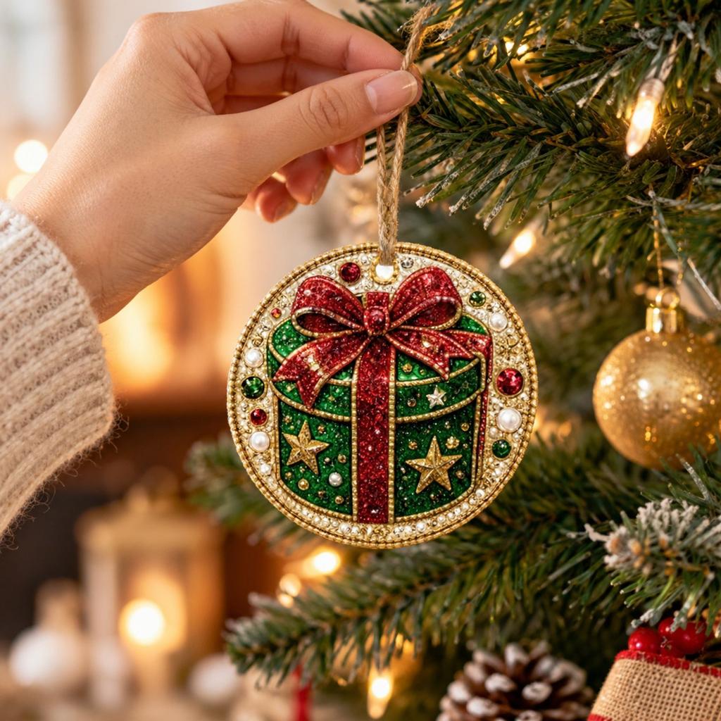 Christmas Tree Ornament, 2D Christmas Hanging Decoration, 1 Material
