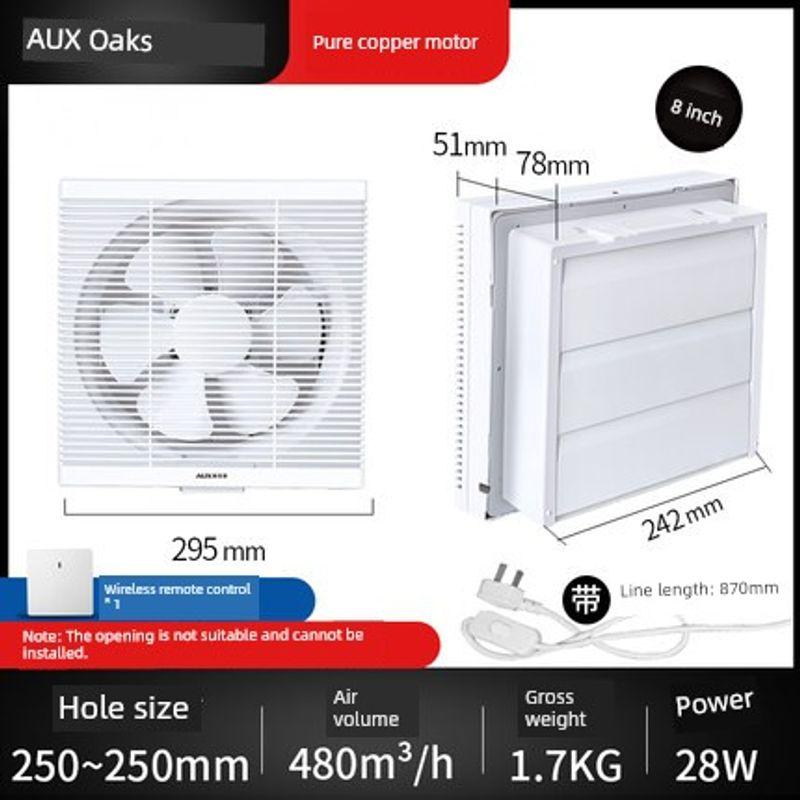 No-Drill Exhaust Fan for Kitchen Windows, No-Installation Exhaust Fan, Powerful Window-Mounted Ventilation Fan