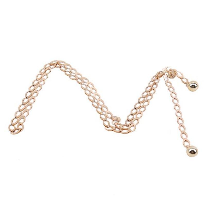 

Ремни с высокой талией для женщин, универсальные ремни для вечернего платья, ремни с металлической цепочкой на талии золотой