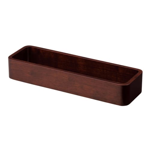 Wooden cutlery server, brown, 15257