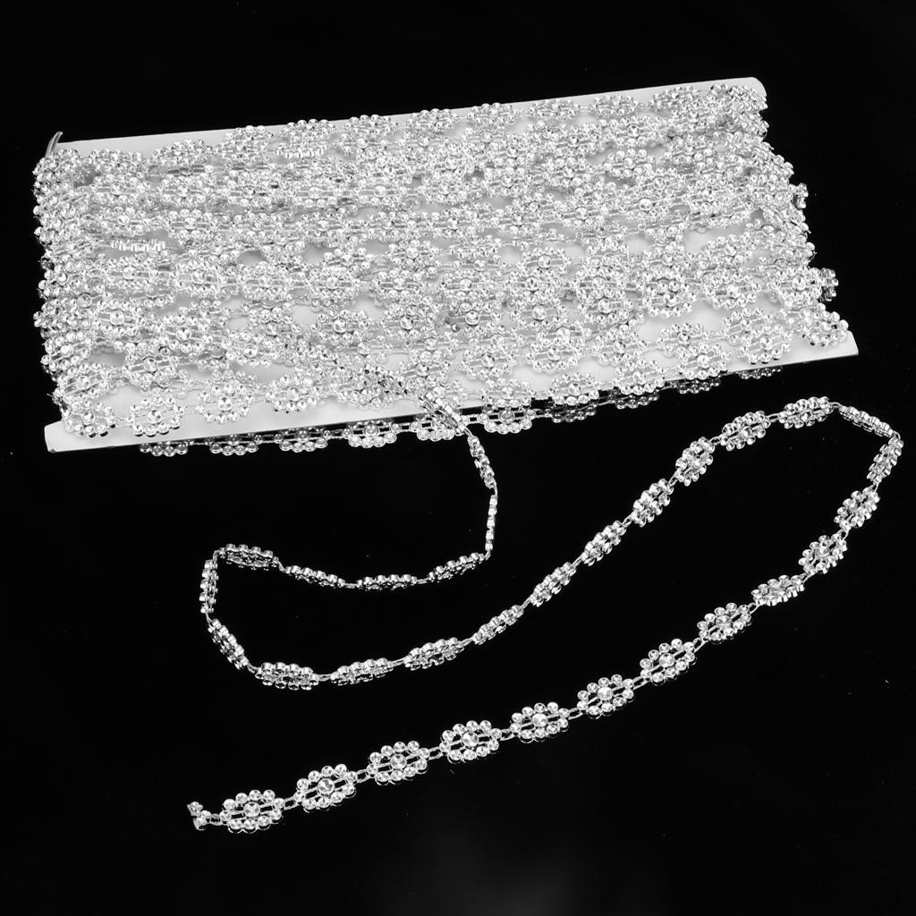 

Украшение из ленты с хрустальными бусинами, 10 ярдов для украшения свадебной вечеринки - A