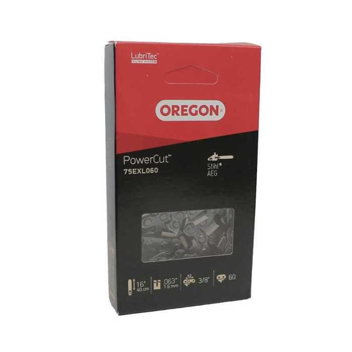 Chaîne de tronçonneuse Oregon 75EXL060E Pas : 3/8' Jauge : 1.6 Maillons : 60 - PowerCut™ Découvrez la résistance inégalée des
