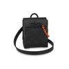Bolsa Pequena Transversal de Ombro em Couro de Vaca com Vaporizador Masculina Regular Preta M58707