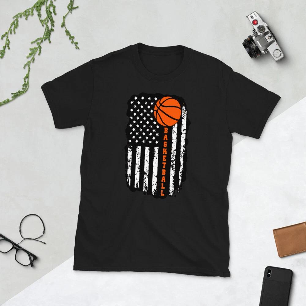 

BASKETBALL AMERICAN FLAG PASSION GRAPHIC Short-Sleeve Unisex T-Shirt 2XL